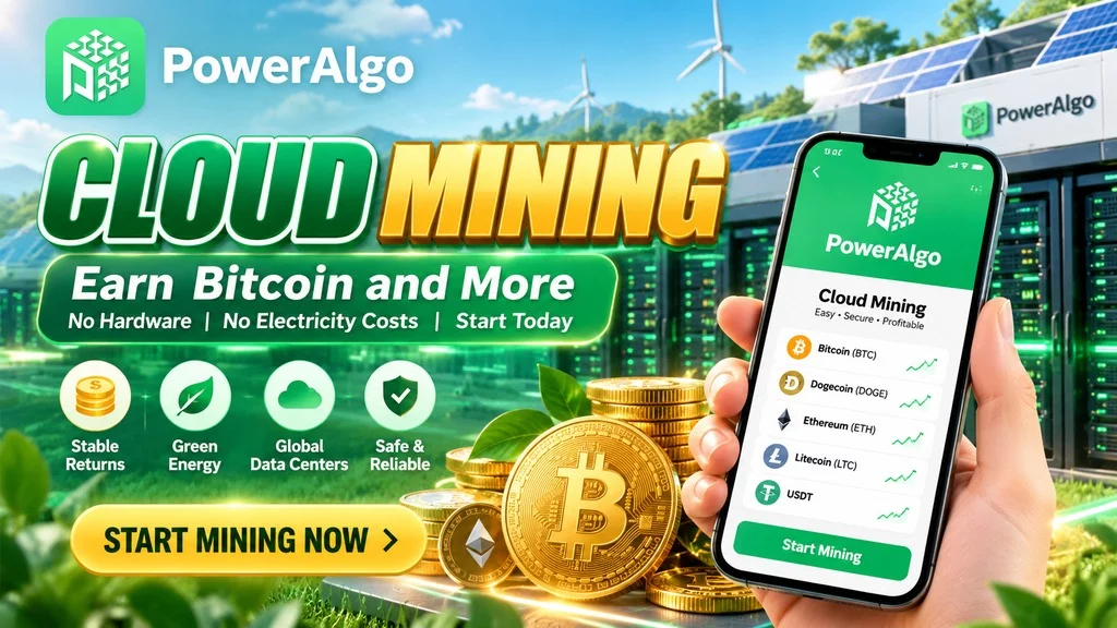 5 Cloud Mining Platforms in 2026: PowerAlgo, Binance, ECOS, NiceHash and Hashing24 - 3
